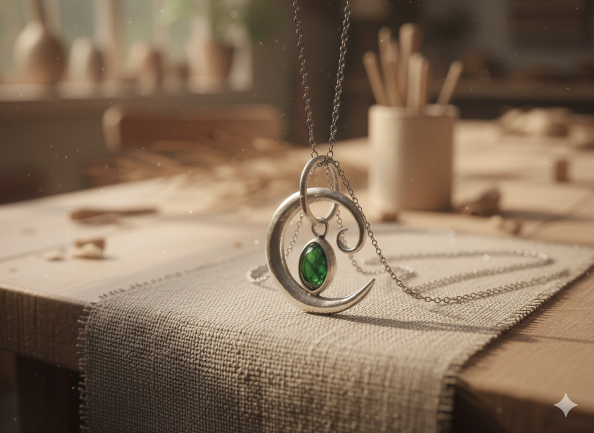 Handmade silver necklace